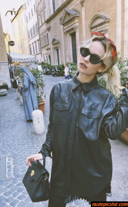 Lily James While In Rome