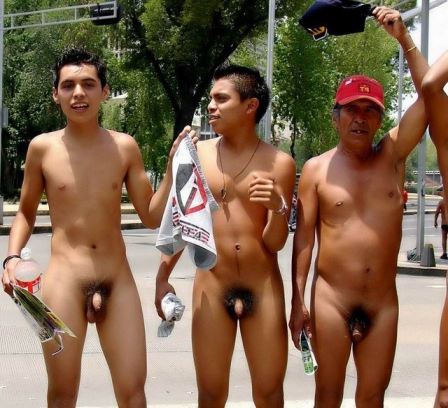 Naked Mexican Protest